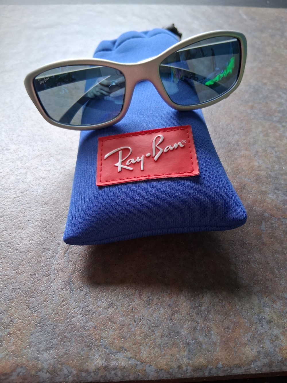 Ray-Ban Junior Collection RJ9019-S Silver Frame Blue Lens Sunglasses